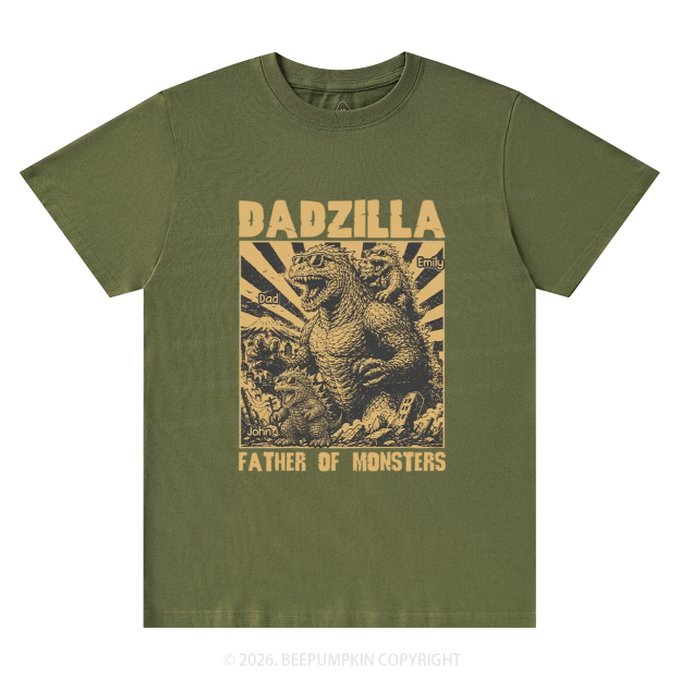 Personalized Dadzilla Father Of Monster T-Shirts