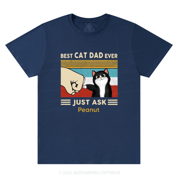 Personalized Best Cat Dad Ever T-Shirts