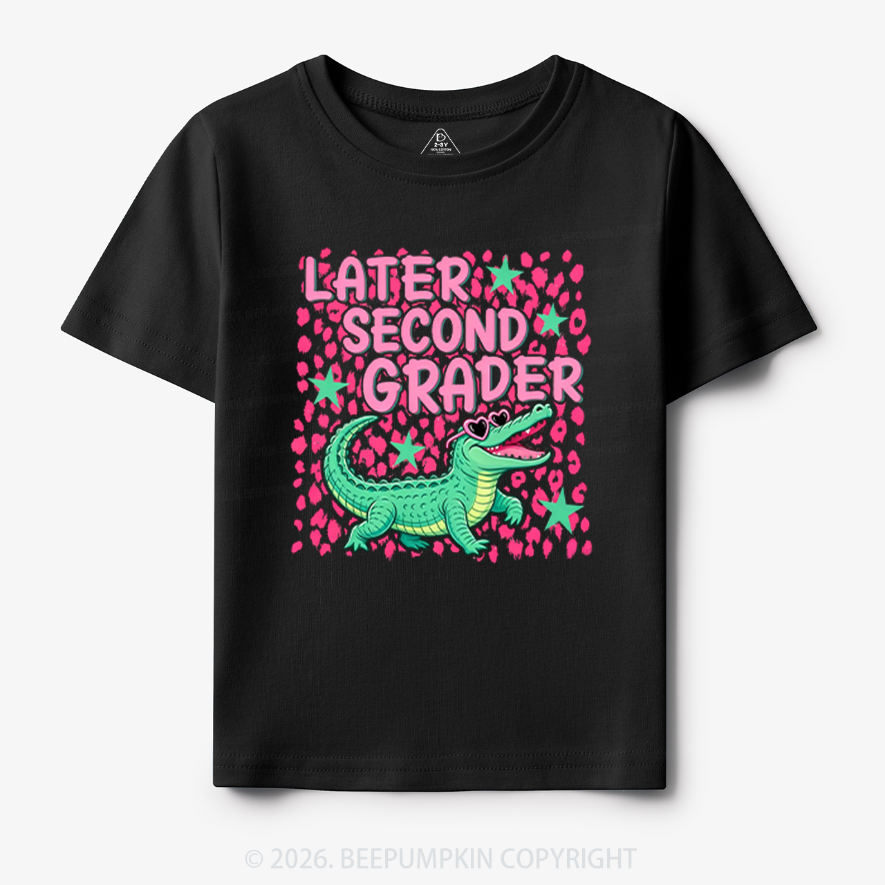 Pink Leopard Print Later Back to School Toddler&Kid's Tees