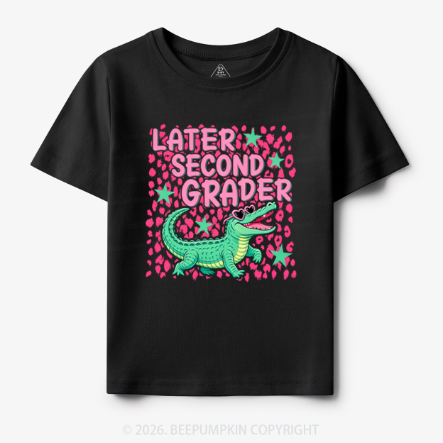 Pink Leopard Print Later Back to School Toddler&Kid's Tees