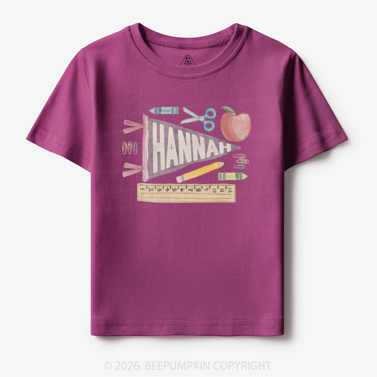 Personalized Name Pennant Back to School Toddler&Kid's Tees
