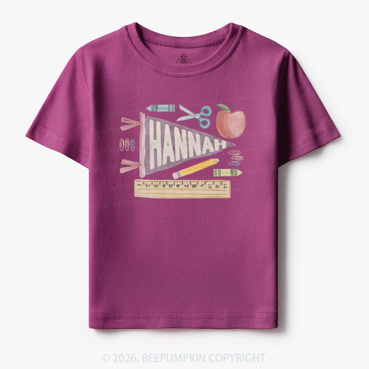 Personalized Name Pennant Back to School Toddler&Kid's Tees