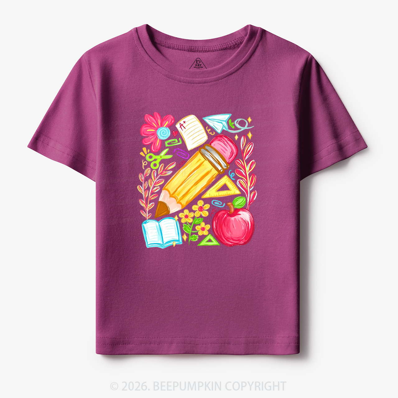 Boho Floral Pencil Coquette Back To School Toddler&Kid's Tees