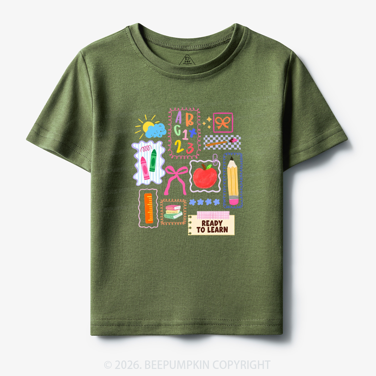 Ready To Learn Whimsical Pencil Bow Toddler&Kid's Tees