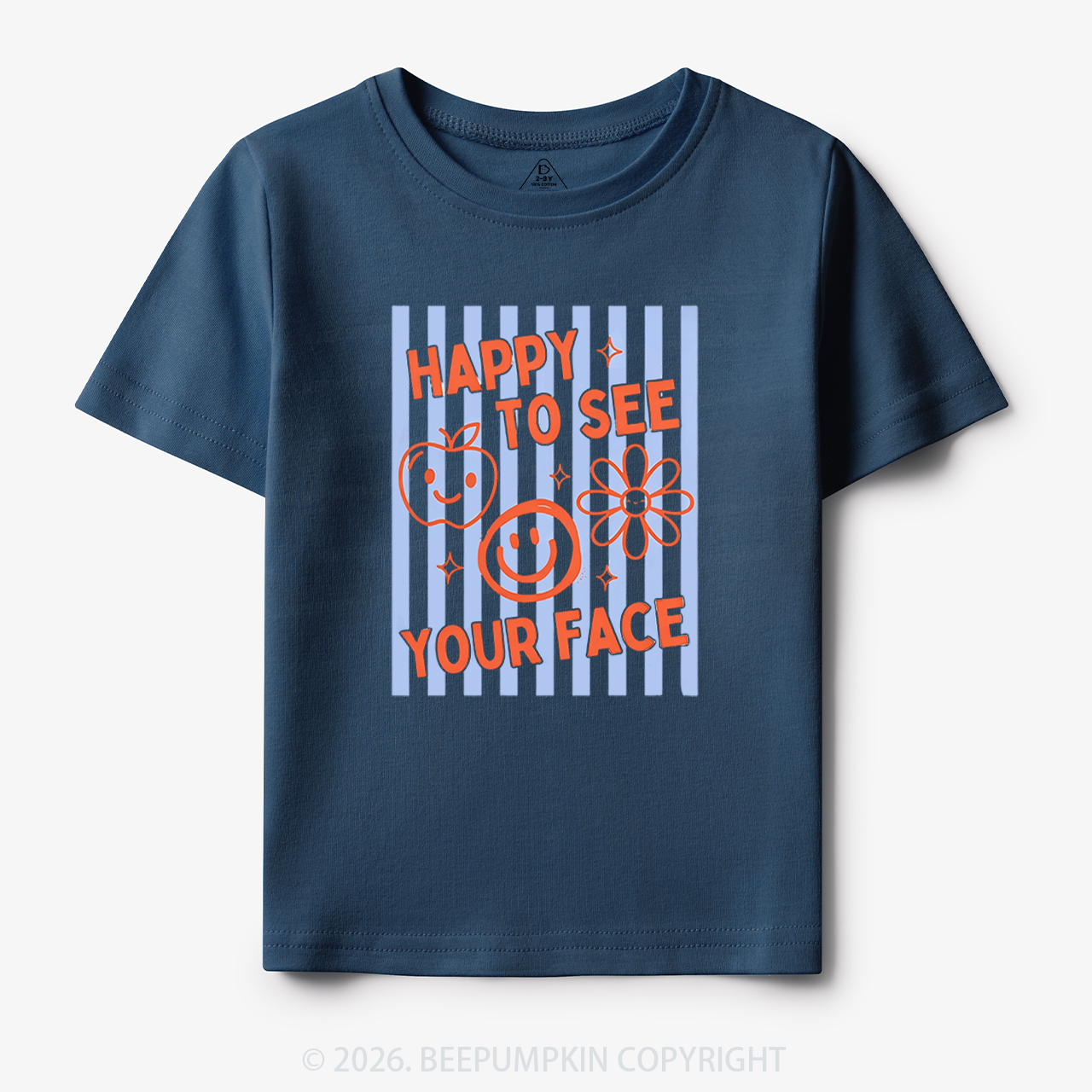 Happy To See Your Face Retro Stripe Toddler&Kid's Tees