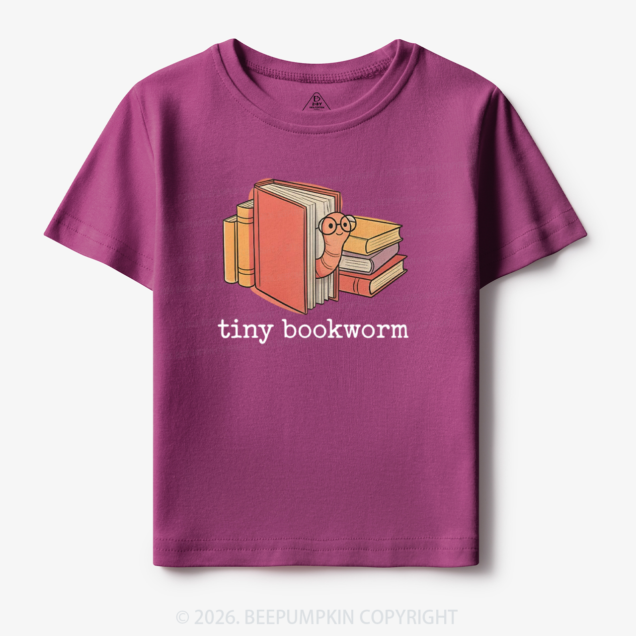 Tiny Bookworm Cute Book Lover Toddler&Kid's Tees