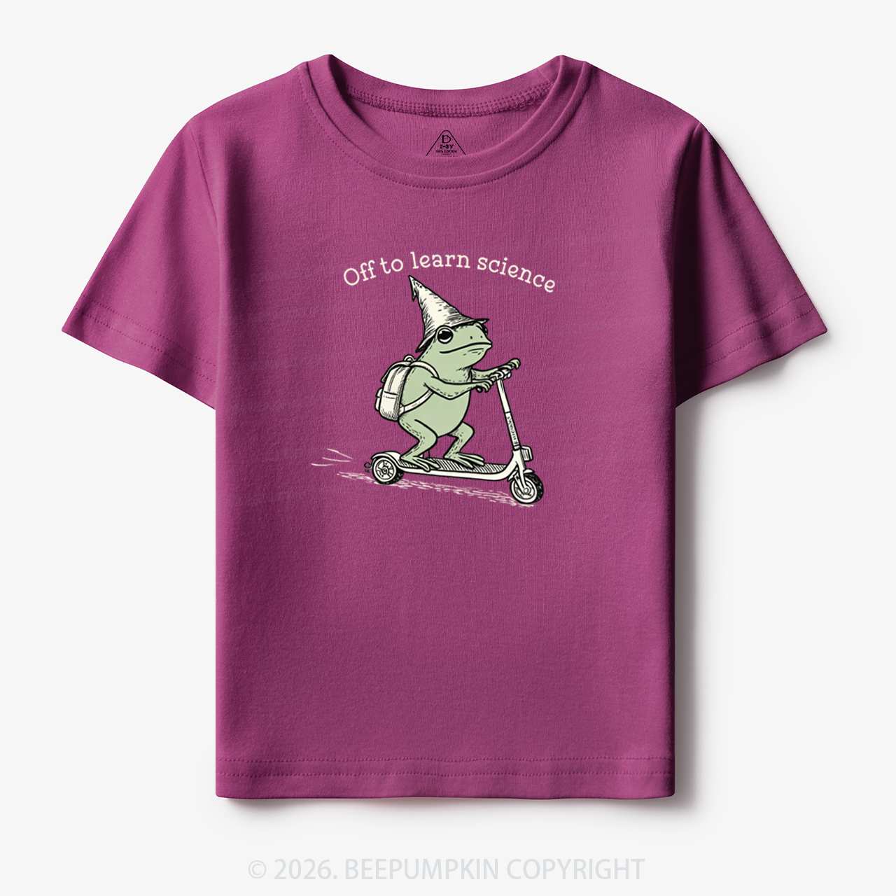 Personalized Funny Frog Off to Learn Class Toddler&Kid's Tees