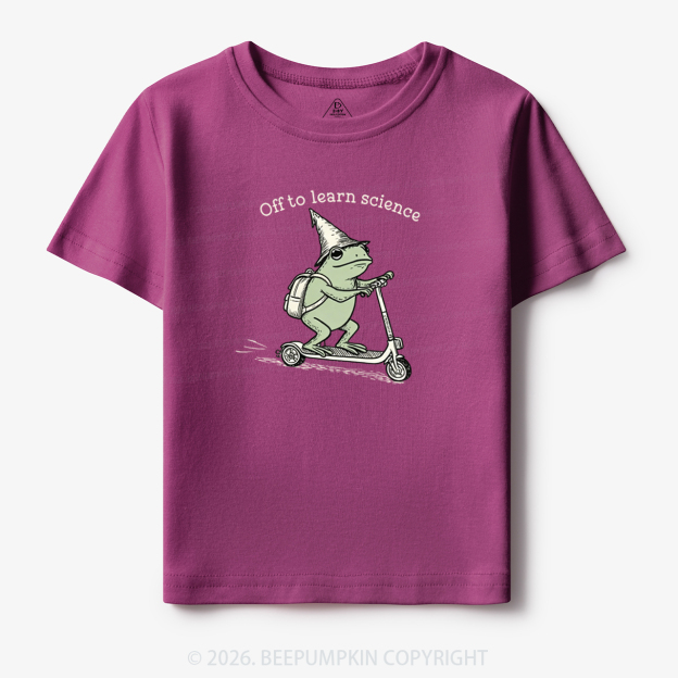 Personalized Funny Frog Off to Learn Class Toddler&Kid's Tees