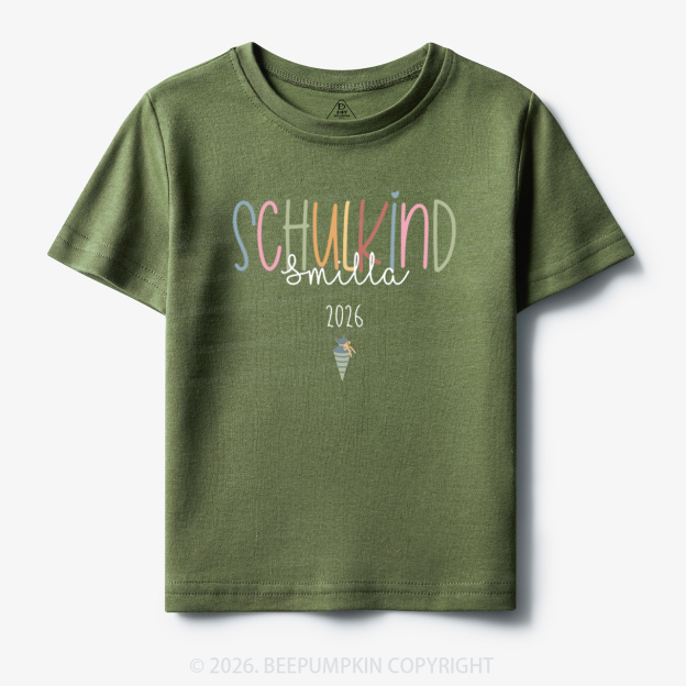 Personalized Pastel Schulkind Name Toddler&Kid's Tees