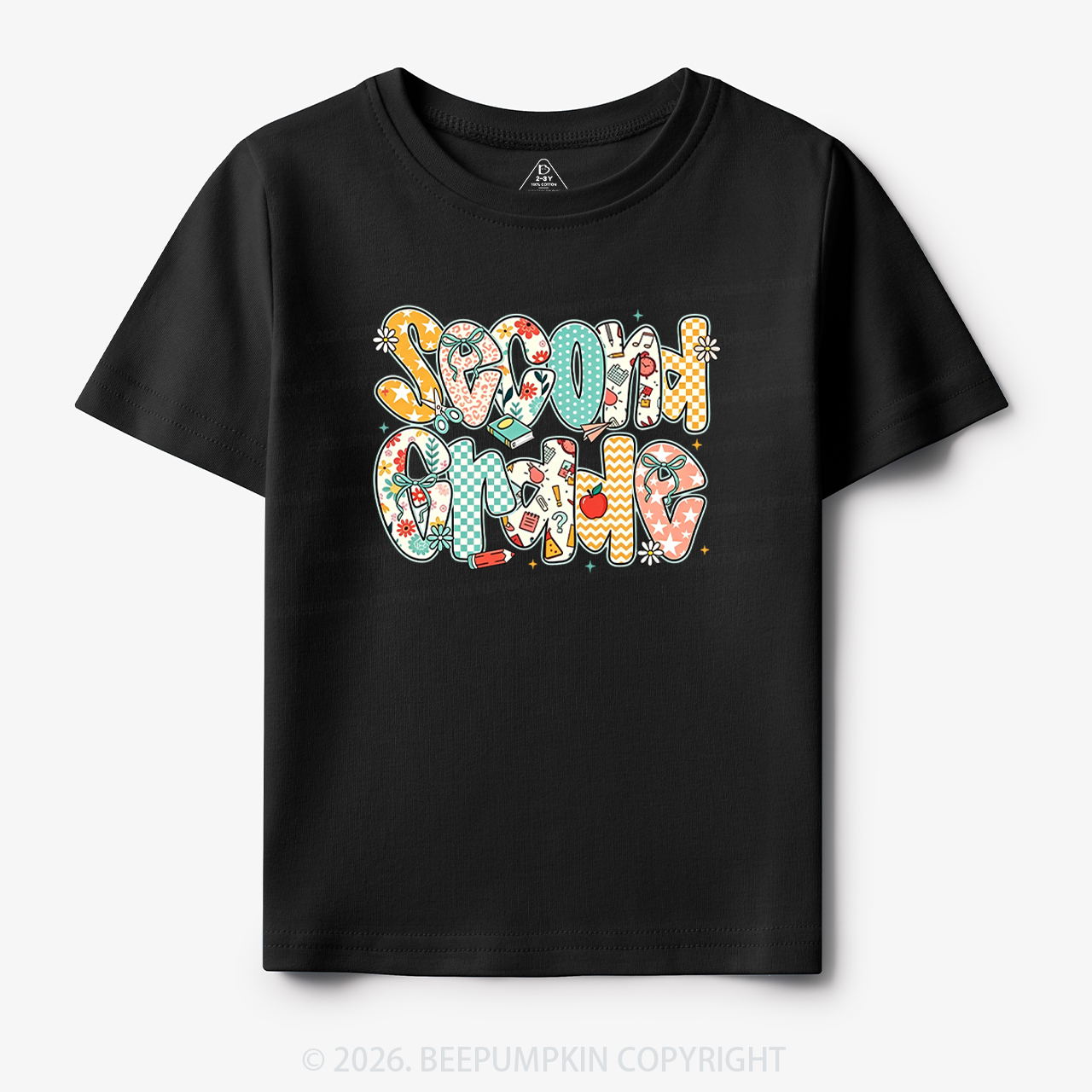 Preppy Floral Apple Pre-k 1st/2nd/3rd/4th Grade Toddler&Kid's Tees