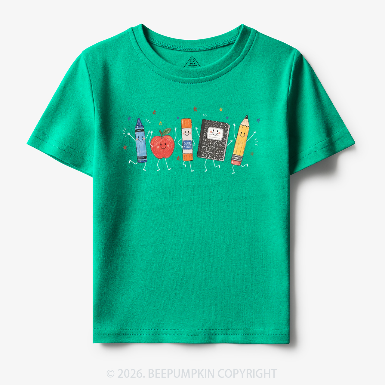 Crayon Apple Pencil Notebook Toddler&Kid's Tees