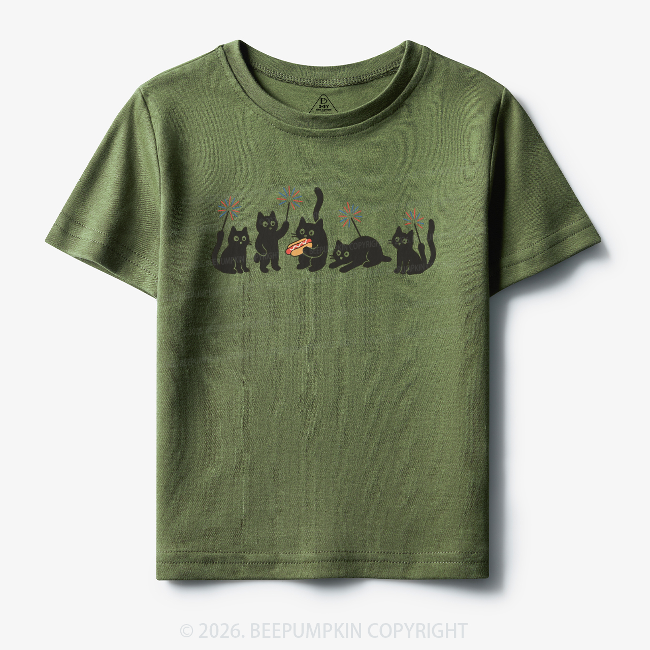 4th of July Funny Black Cats Toddler&Kid's Tees