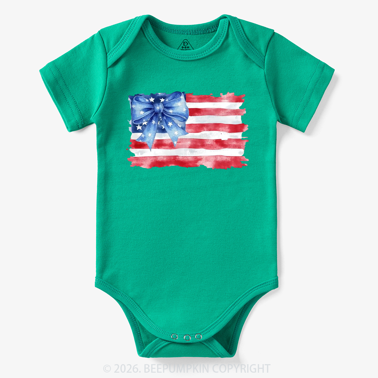 4th of July American Flag Bodysuit