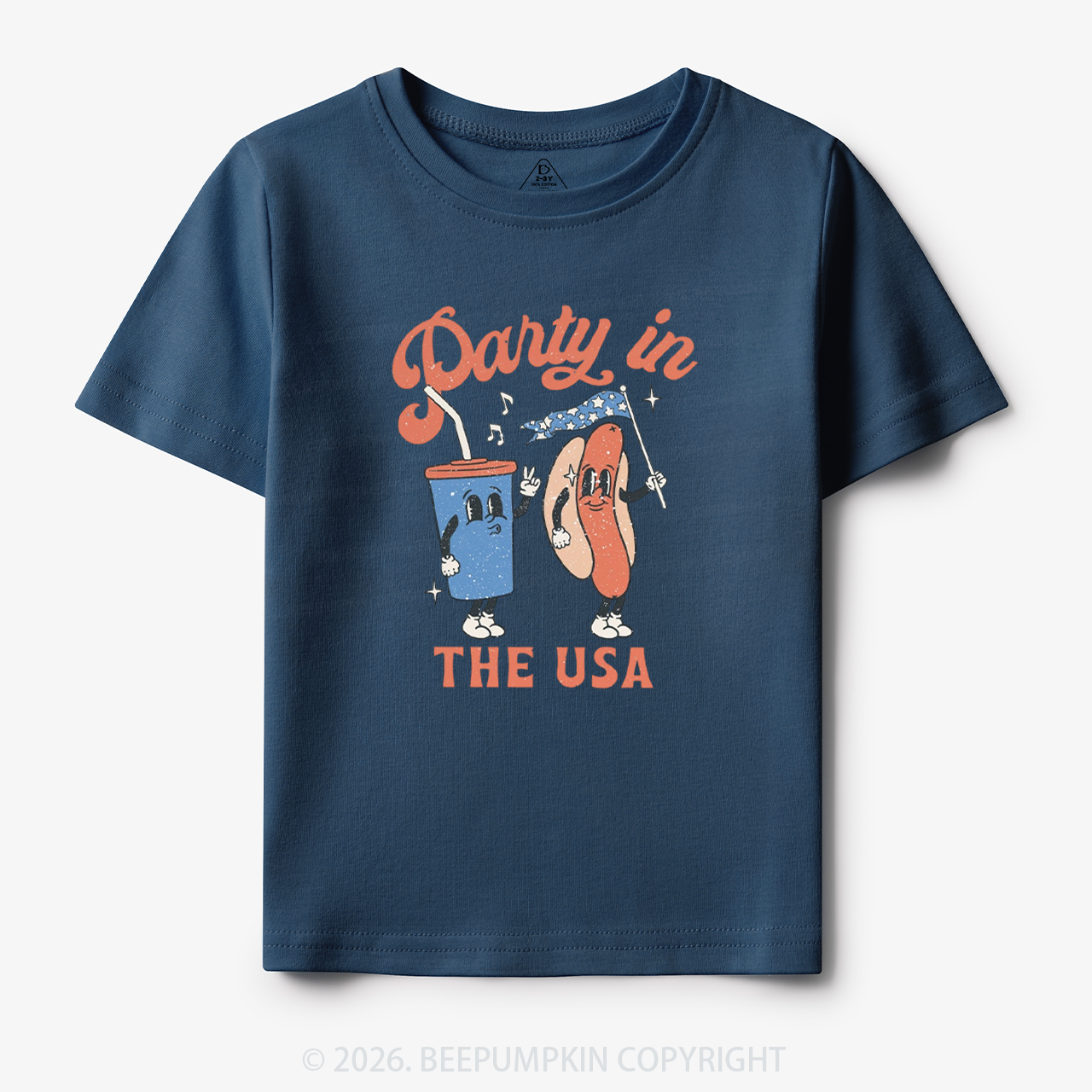 Party In The USA Hot Dog And Drink Toddler&Kid's Tees