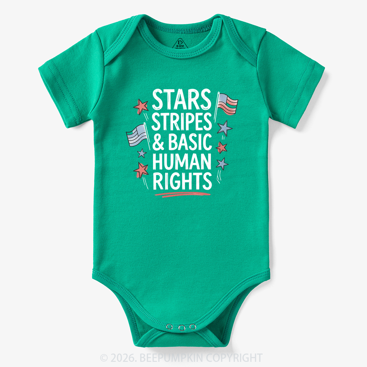 Stars Stripes Patriotic 4th Of July Bodysuit