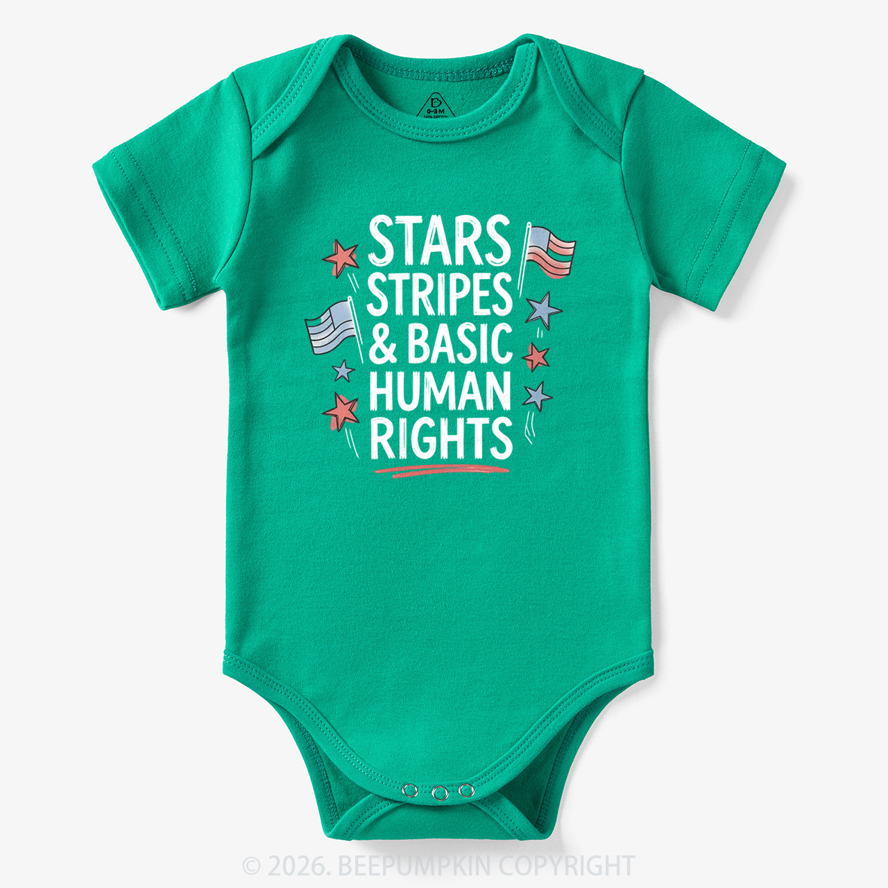 Stars Stripes Patriotic 4th Of July Bodysuit