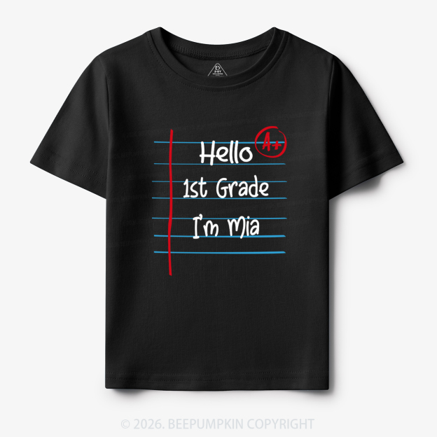 Personalized Grade I'm Name Back To School Shirt 