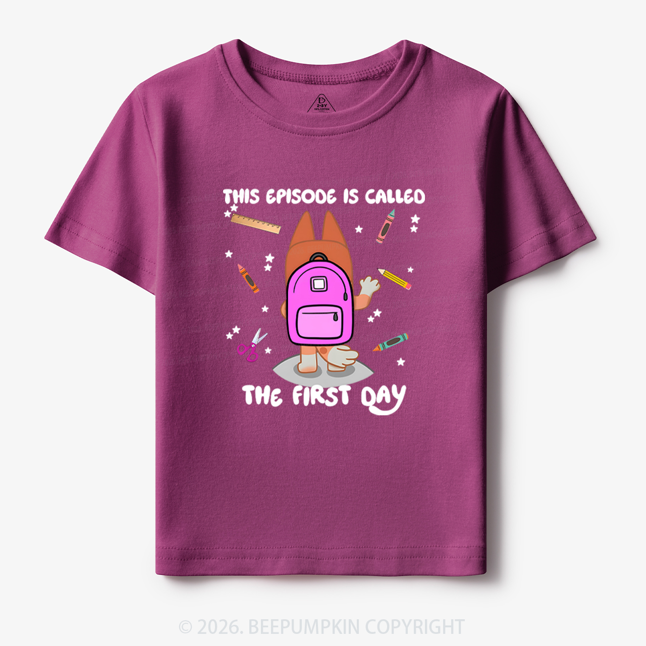Personalized Back To School Dog Toddler&Kids Tees