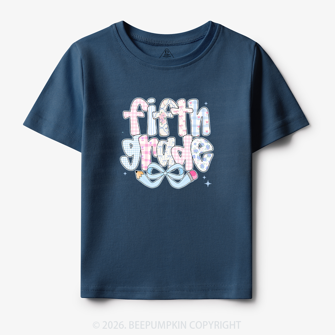 Personalized Preppy Back To School Coquette Pencil Bow Toddler&Kid's Tees