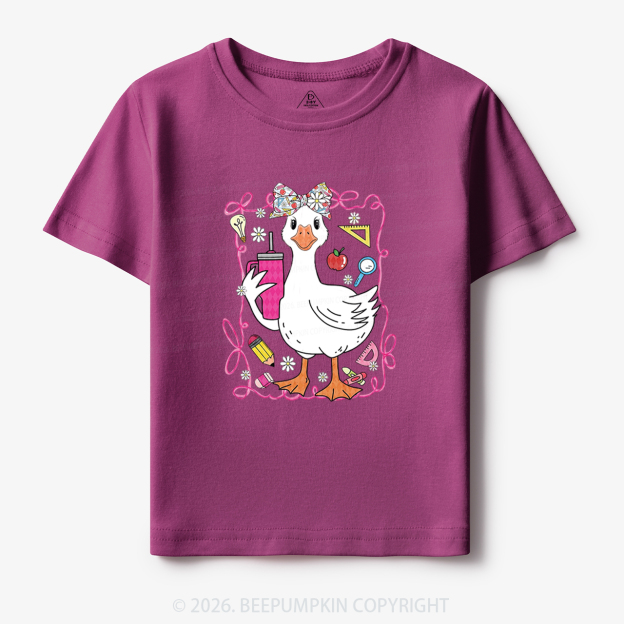 Coquette Silly Goose Back To School Toddler&Kid's Tees