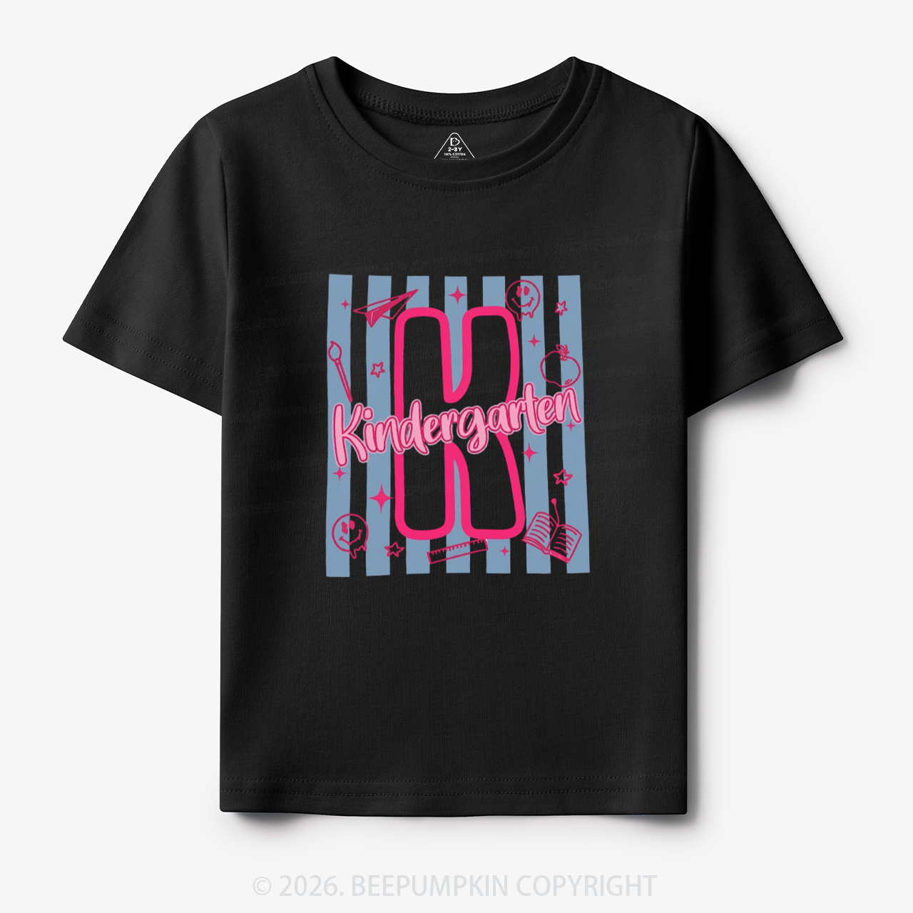 Preppy Stripes Kindergarten Back to School Toddler&Kid's Tees