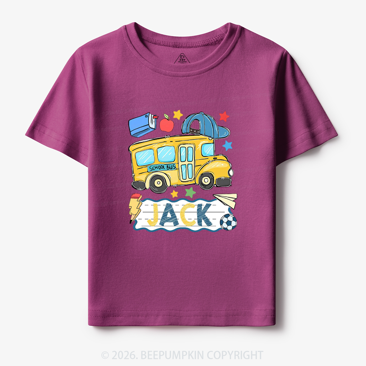 Personalized Name School Bus Back To School Toddler&Kid's Tees