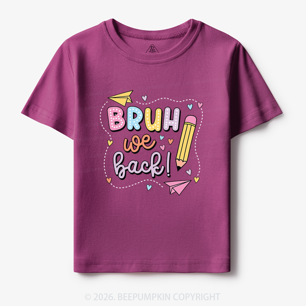Bruh We Back Pastel Back to School Toddler&Kid's Tees