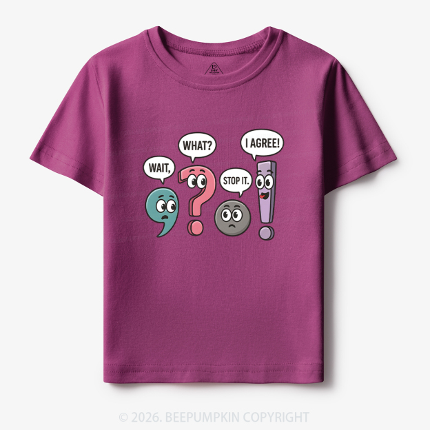 Funny Punctuation Back to School Toddler&Kid's Tees