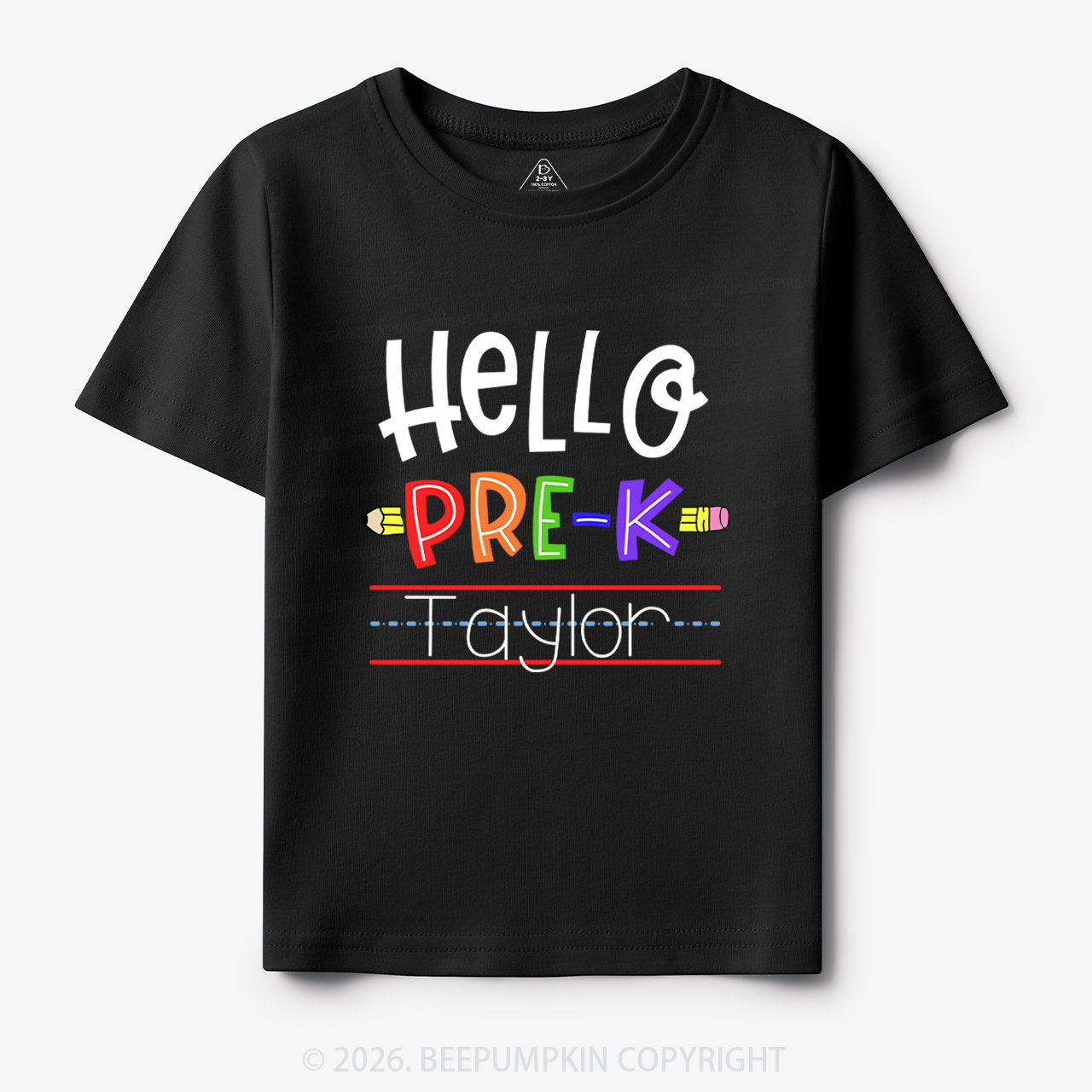 Personalized Hello Pre-k Shirt Back to School