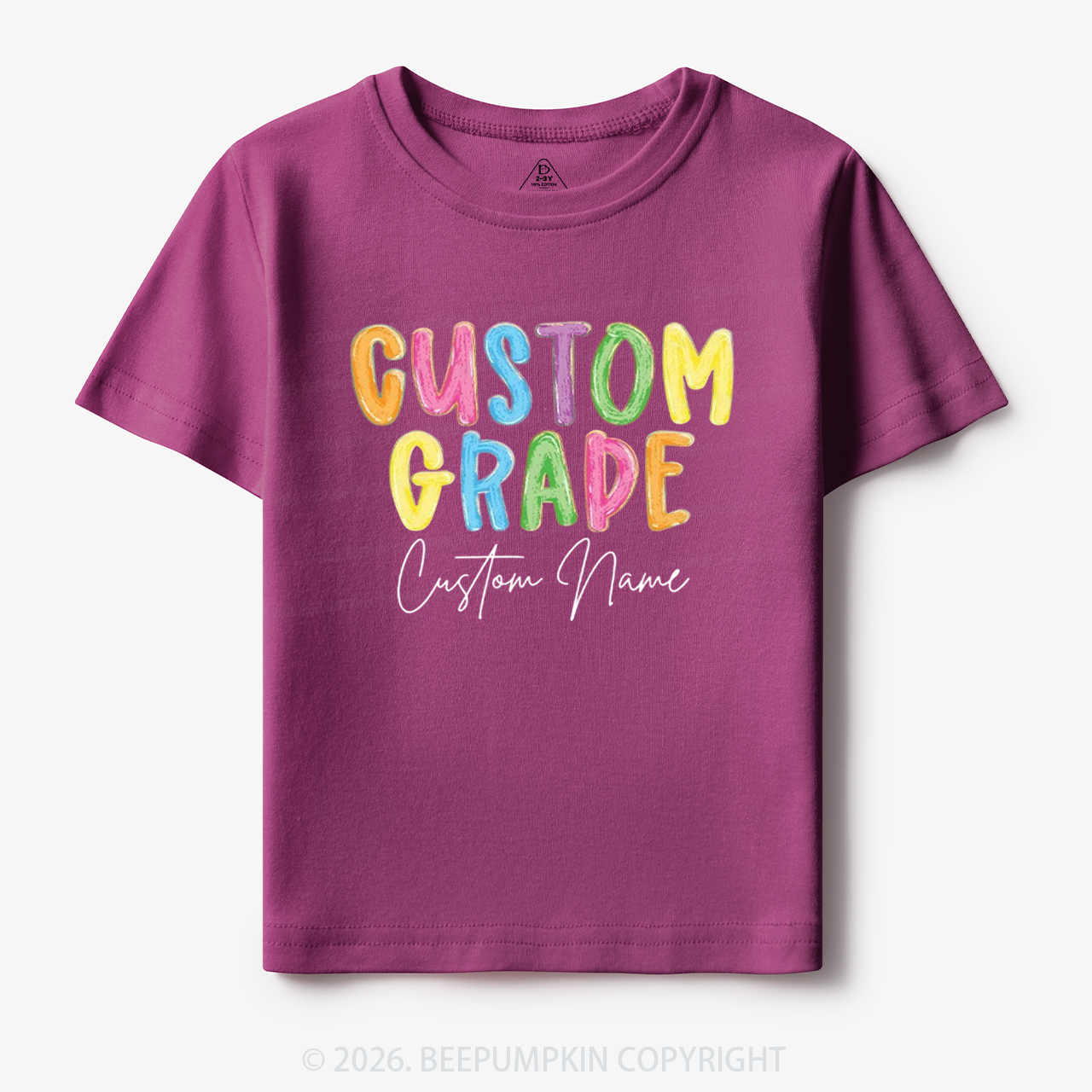 Personalized Colorful Grade Back To School Toddler&Kid's Tees