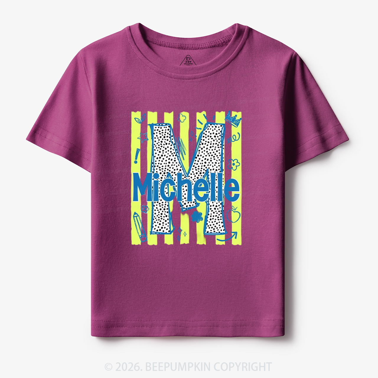 Personalized Name Alphabet Doodle Toddler&Kid's Tees