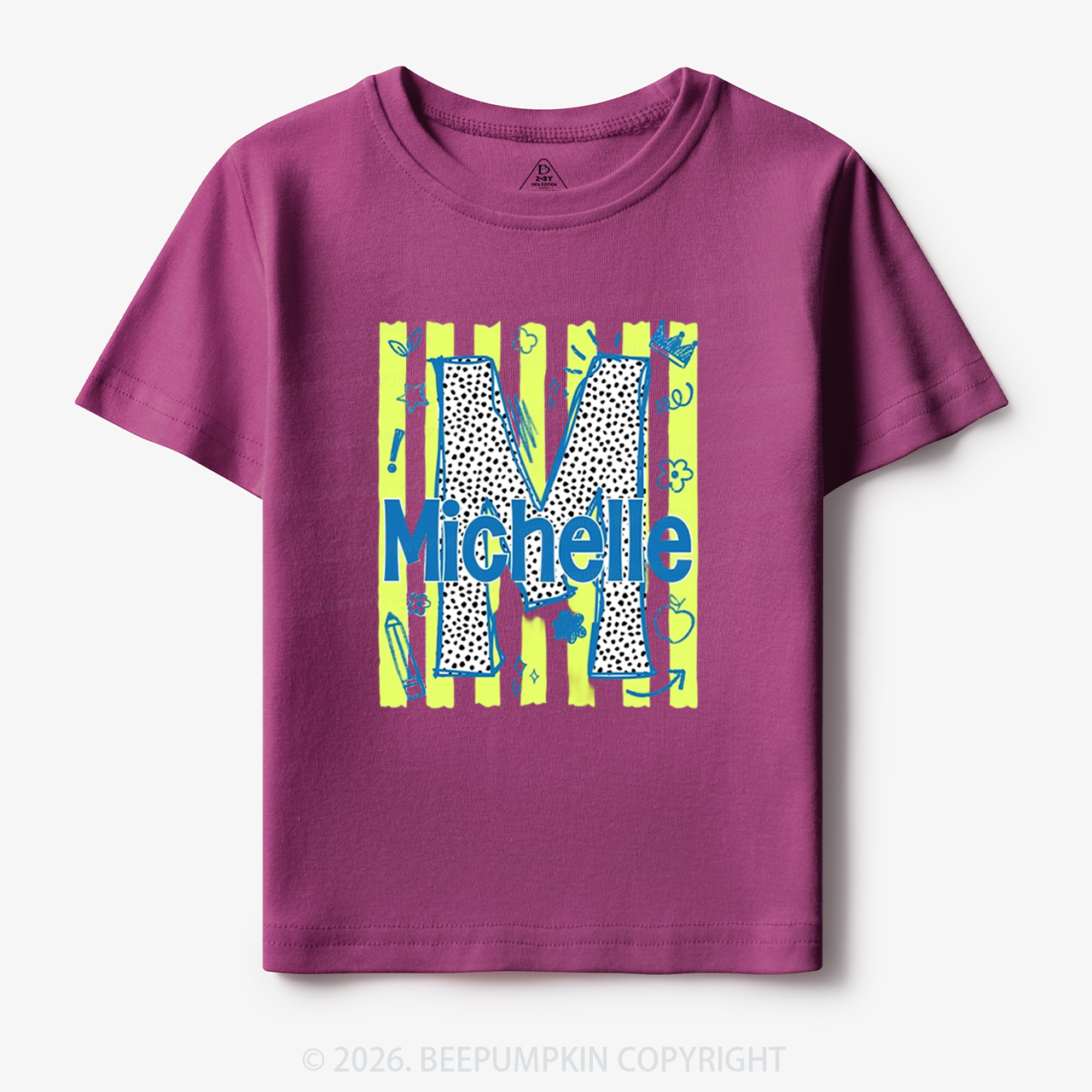 Personalized Name Alphabet Doodle Toddler&Kid's Tees