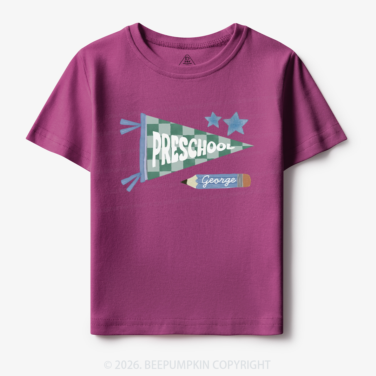 Personalized Pennant Back to School Toddler&Kid's Tees