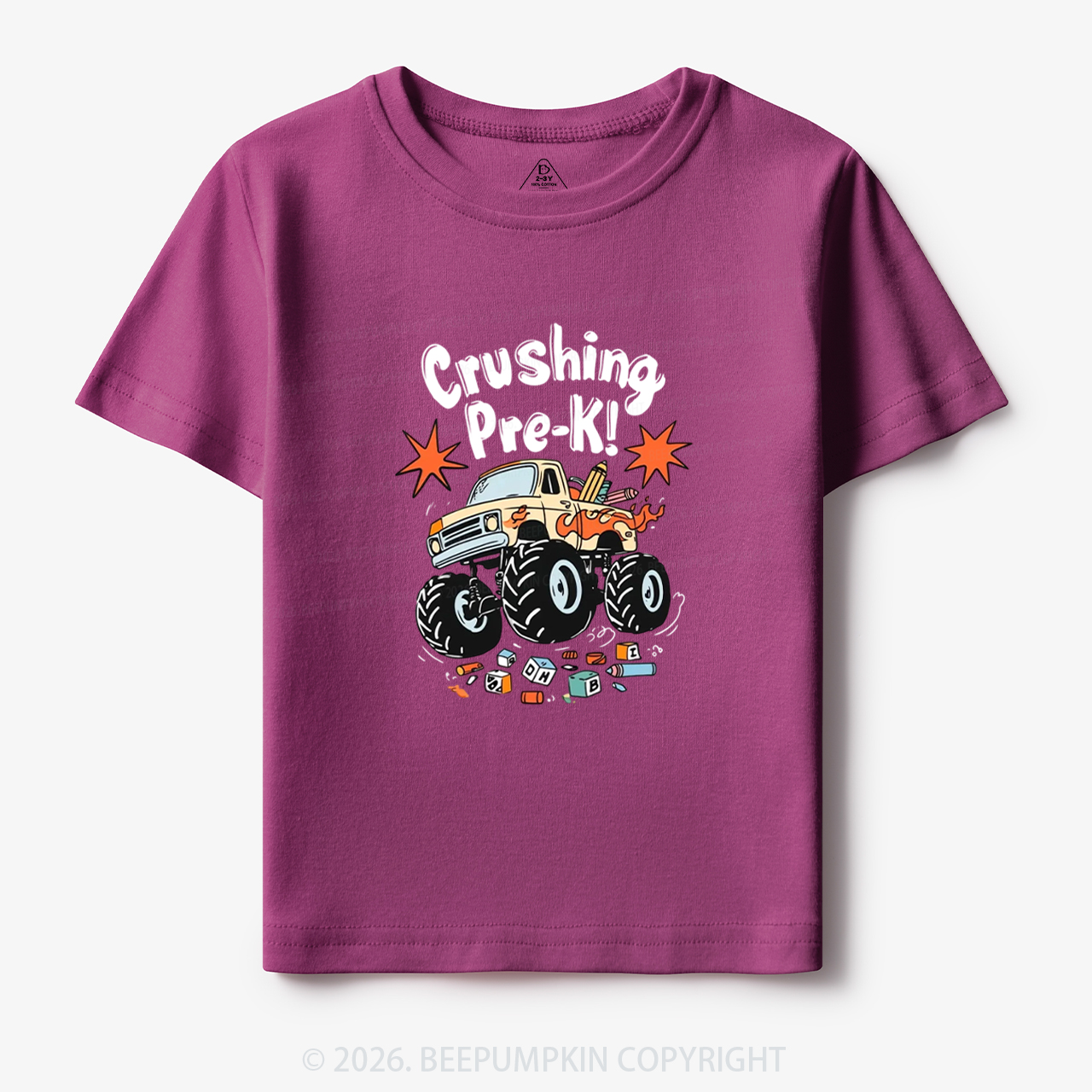 Crushing PreK Monster Truck Toddler&Kid's Tees