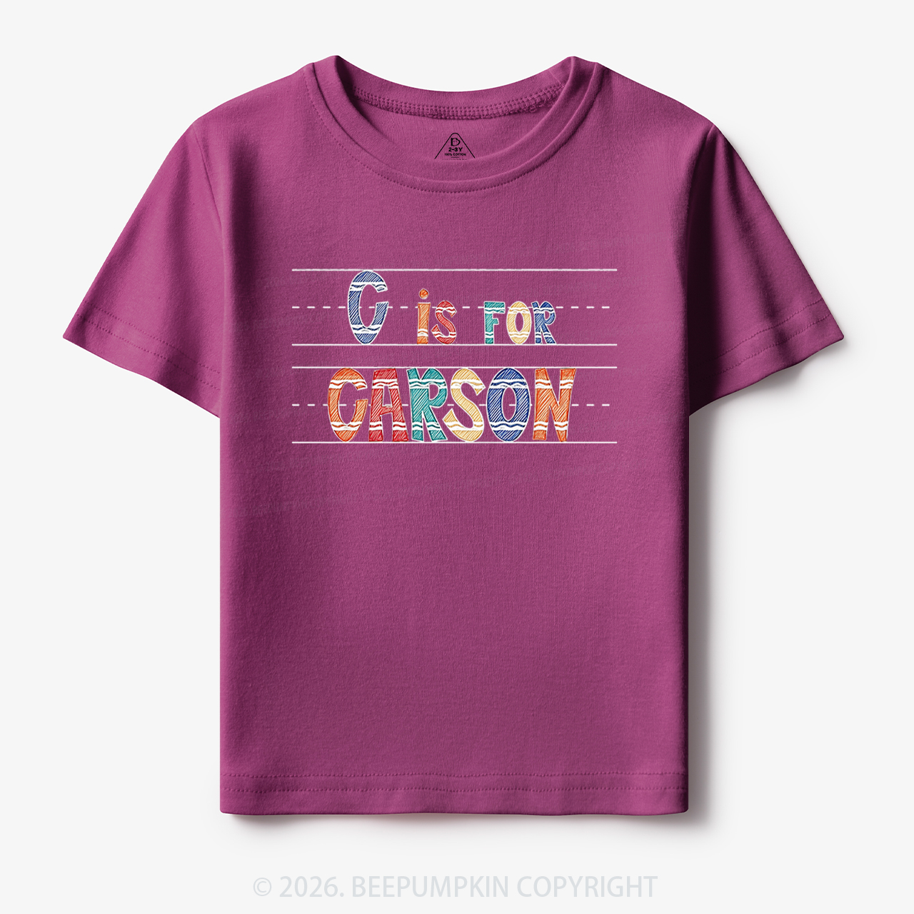 Personalized Crayon Letter Is For Name Toddler&Kid's Tees