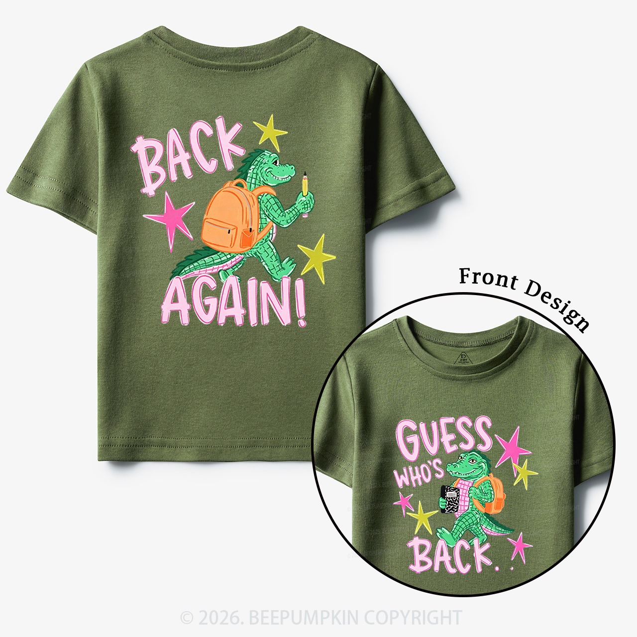 Guess Who's Back Funny Gator Back To School Toddler&Kid's Tees