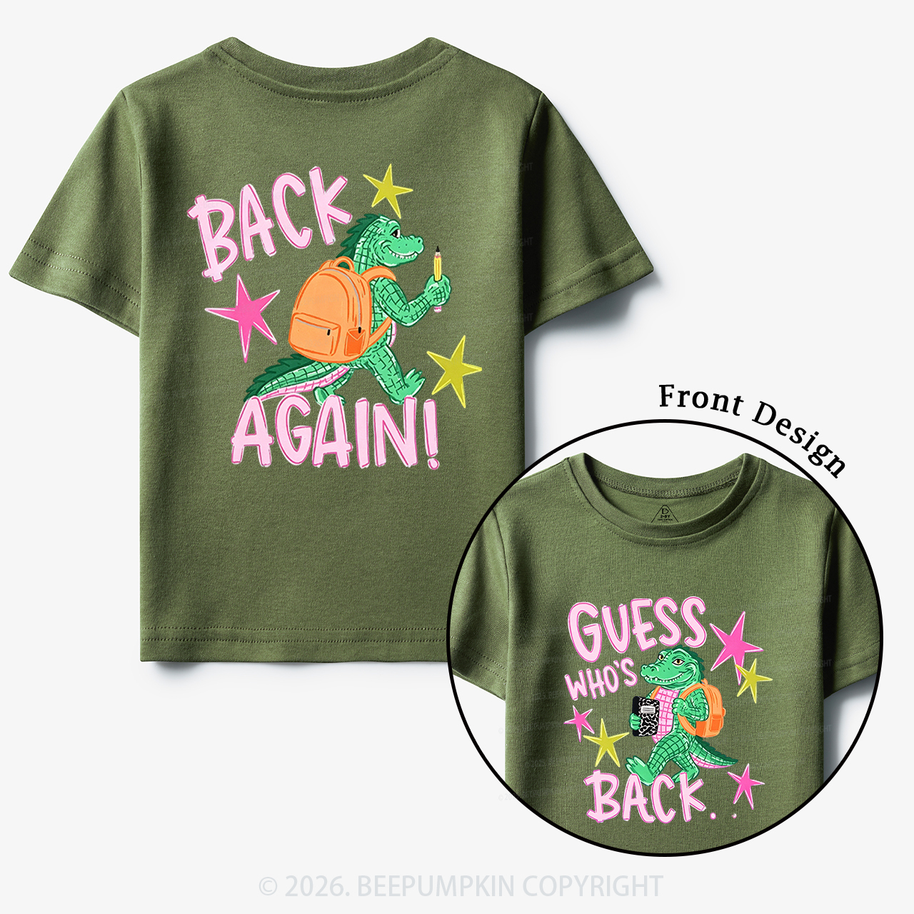 Guess Who's Back Funny Gator Back To School Toddler&Kid's Tees