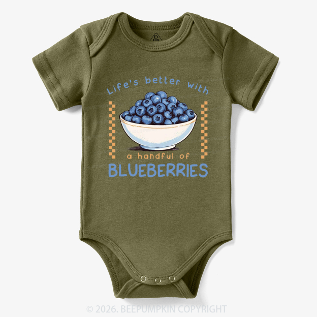 Life's better with a handful of Blueberries Funny Bodysuit
