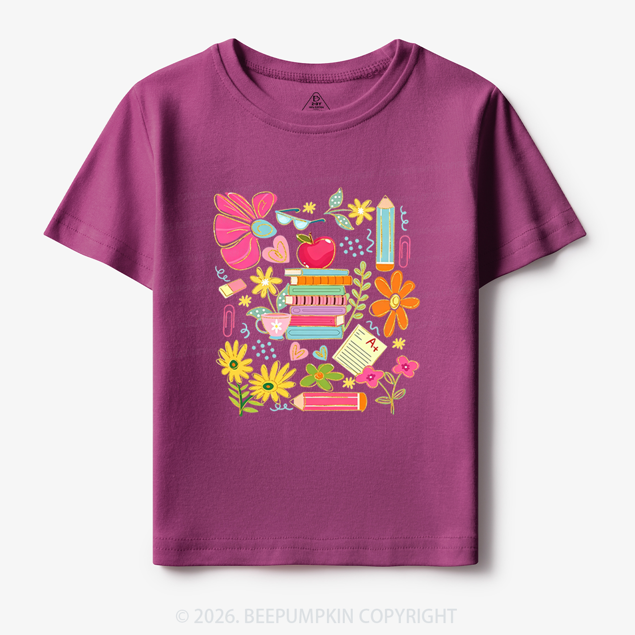 Cute Books Botanical Back to School Toddler&Kid's Tees
