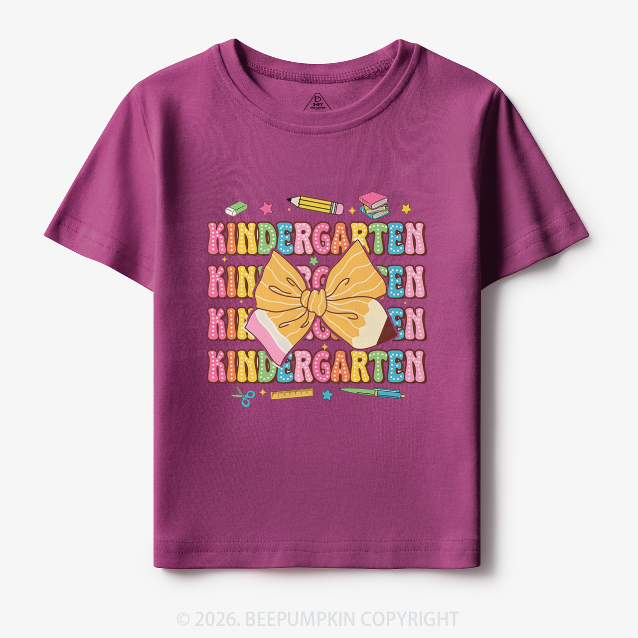 Kindergarten Pencil Coquette Bow Back To School Toddler&Kid's Tees