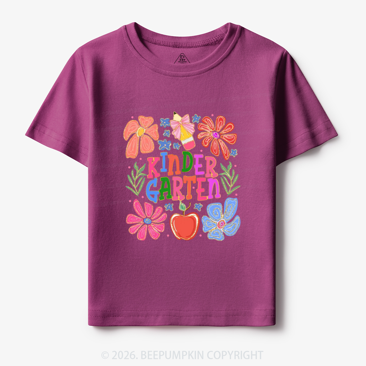 Personalized Kindergarten Colorful Floral Toddler&Kid's Tees