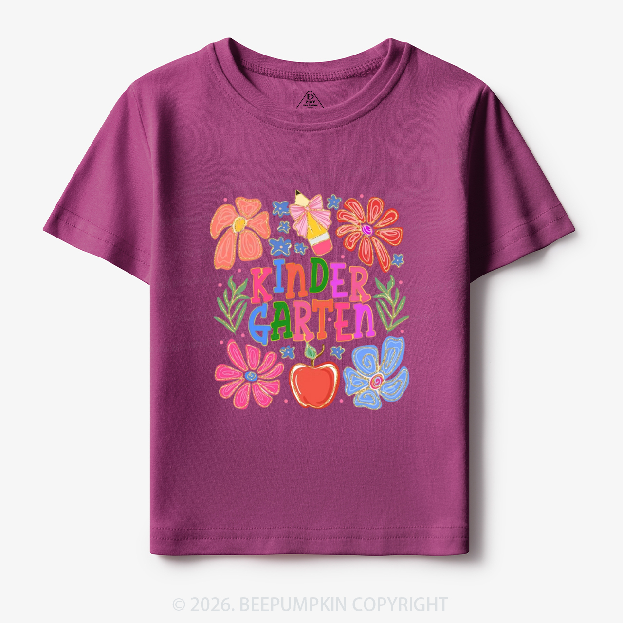 Personalized Kindergarten Colorful Floral Toddler&Kid's Tees