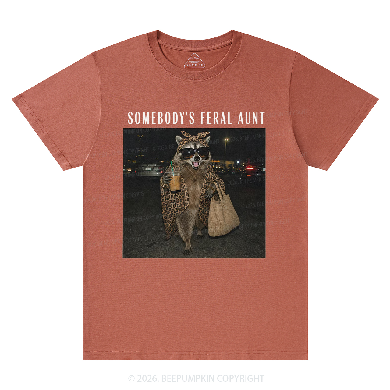 Personalized Somebody's Feral Aunt Funny Raccoon T-Shirts