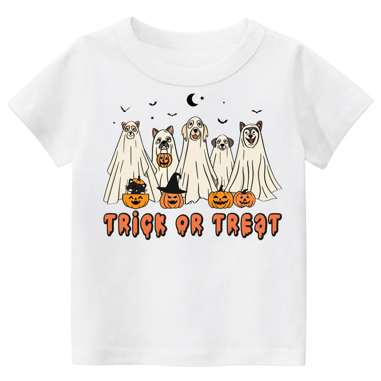 Dogs Trick Or Treat Halloween Kids Shirt 