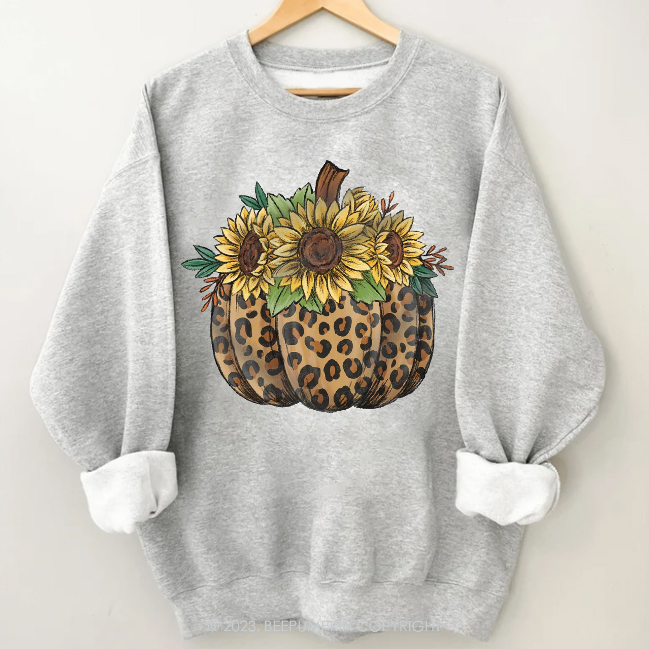 Retro Daisy Fall Pumpkin Sweatshirt