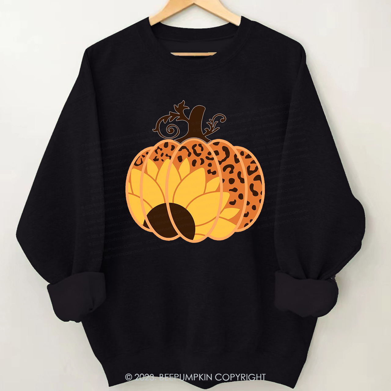 Cheetah Pumpkin Hello Fall  Sweatshirts