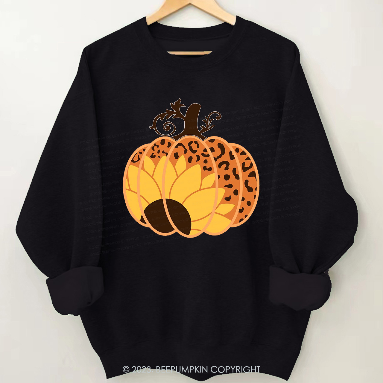 Cheetah Pumpkin Hello Fall  Sweatshirts