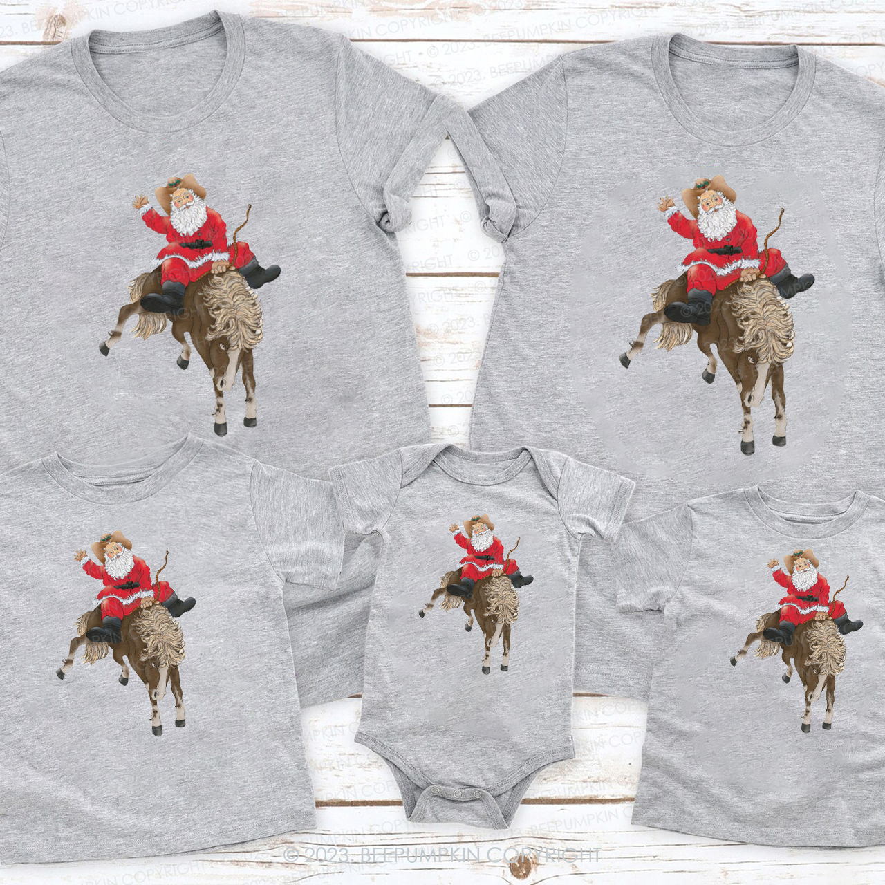 Kids Cowboy Christmas Family Matching Shirts
