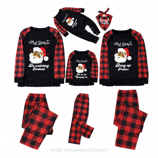 Personalized Cute Santa Family Christmas Pajamas Beepumpkin