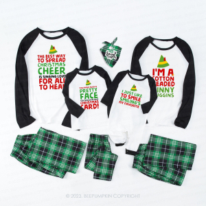 Image of Personalized Cute Elf Family Christmas Pajamas Beepumpkin